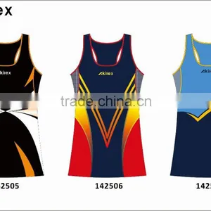 Wholesale Custom Sublimation Cheap Netball Jersey/ Netball Wear Netball Dress thumbnail-5