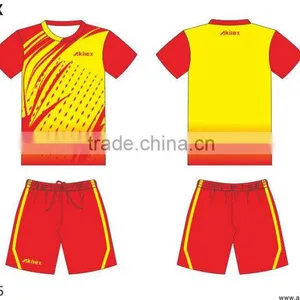 Leader Fashion Design Short Sleeve Custom Sublimated Badminton Jersey thumbnail-1