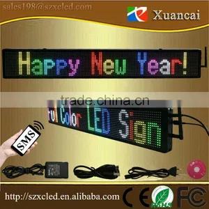 P6-16x128RGB Supply 5V/12V Double Line Programmble Full Color Led Sign With Wireless SMS and Computer Software USB Control thumbnail-3