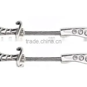 Knife Sword Nipple Shield Rings Barbell thumbnail-1