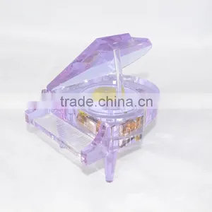 Romantic Purple Piano Crystal Music Box,Piano Gifts thumbnail-4