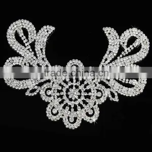 2015 Flower Crystal Applique Wholesale for Wedding Dress thumbnail-3