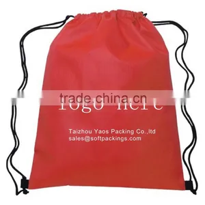 Cheap Promotional Drawstring Bag, Reusable Grocery Backpack Shopping Bag, Non Woven Drawstring Bag With Custom Logo thumbnail-1