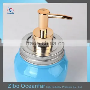 Hot Sale Colored Empty Square Pump Lid Glass Mason Jar thumbnail-5