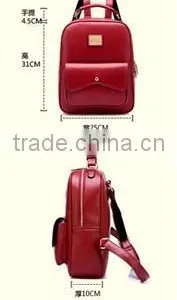Women Girl Double Leather Shoulder Backpack Bag School Bag Satchel Bookbag thumbnail-6