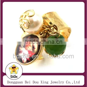 Best Gift For European Christian Products Womens Or Men's Gold Plated Stainless Steel Religious Mother Mary And Baby Jesus Ring thumbnail-1