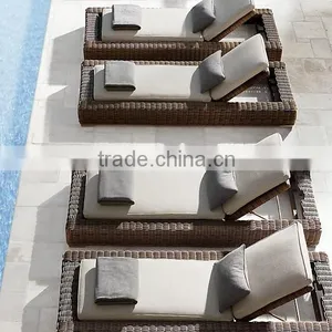Hot Design Poly Rattan Sunbed 1.2mm Thickness Alu Frame With Power Coated thumbnail-2