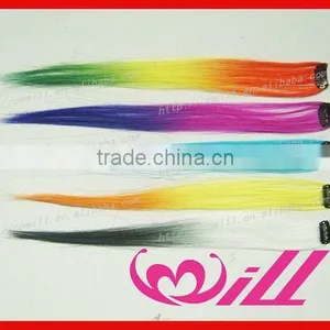 Pretty Three Tone Hair Two Tone Hair Extension Rainbow Clip in Hair Extension thumbnail-1