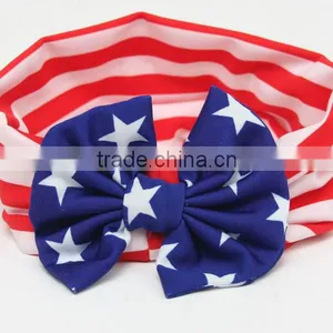 The New Baby Children's Hair Accessories National Day Flag Models Rabbit Ears Bow Cross With the New Foreign Trade thumbnail-4