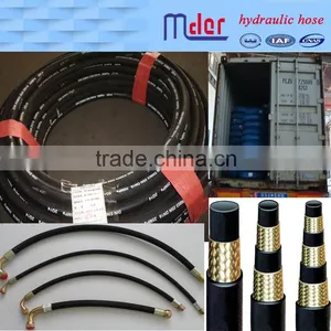High Pressure Flexible Rubber Hydraulic Hose With Pipe Fittings R1/1SN Hose thumbnail-2