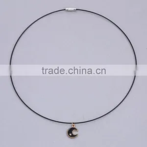 Islam Religion Sign Necklaces Accessory Single Tone Black Anime Chain Moon Star Turkey Flag Pendant Turnbucle Chain Necklaces thumbnail-4