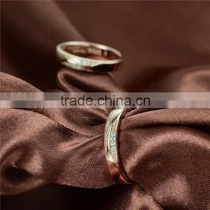 Latest Rose Gold Eternity Design 925 Crystal Micro Pave Ring for Men thumbnail-4