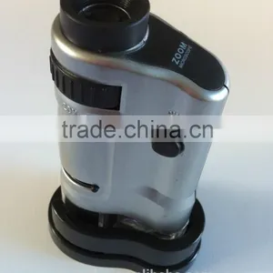 NEW 20X~40X Mini Magnifier Microscope Jeweler Loupe With LED thumbnail-1