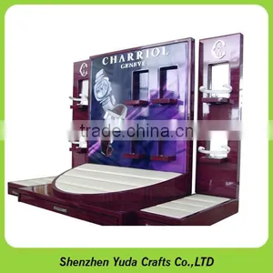 Wooden Material Wrist Watch Display Counter With Acrylic Board, Custom Top Grade Watch Stand thumbnail-2