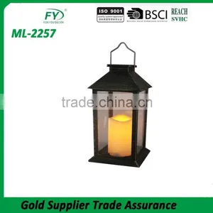 Made in China Wholesale Cheap Led Light Plastic Solar Lantern With Metal Handle for Outdoor Decoration thumbnail-1