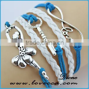 Colorful Wholesale Leather Rope Personalized Womens Leather Bracelets thumbnail-4