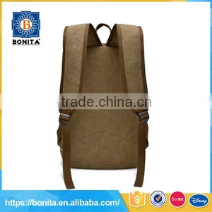 Casual Khaki Big Capacity Men Canvas Backpacks for Wholesale thumbnail-3