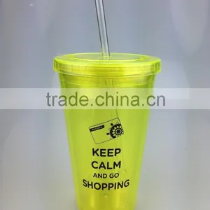 160oz Double Wall Plastic Straw Cup thumbnail-1