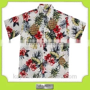 Custom-made Fashion Printed Cotton Men's Aloha Shirt thumbnail-5