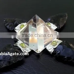 Black Obsidian Arrowhead Agate Energy Generator : Agate Crystal Quartz Pyramid : Agate Energy Generator Tools thumbnail-4