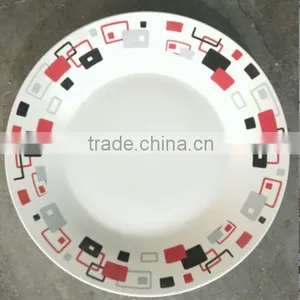 China Supplier Pure White Hotel Used Porcelain Ceramic Plate 8 Inch Flat Plate/high Quality Plate thumbnail-1