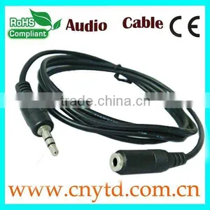 Black Color DC3.5mm Audio Extension Aux Cable thumbnail-1