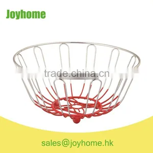 PP Coating Chrome Plated Metal Mesh Fruit Basket thumbnail-1