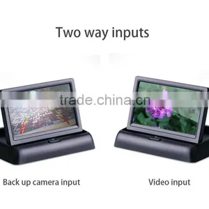 Foldable 4.3" LCD Screen Car/SUV Parking Monitor + Car Rear View Camera + Receiver Transmitter thumbnail-2