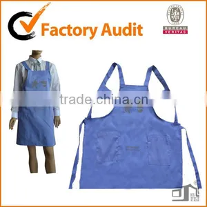 Flocking Print Two Pockets Pattern for Cross Back Korean Style Aprons Design thumbnail-1