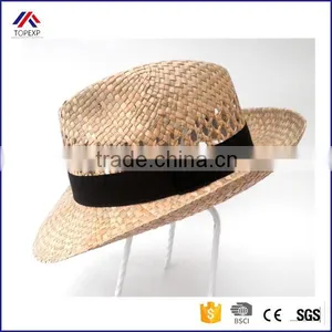 2016 Summer Hot Sale Simple Fashion Curved Brim Men Straw Hats thumbnail-1