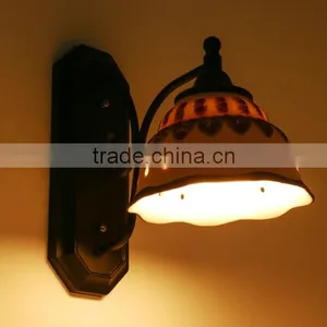 European Style Metal Interior Decoration Glass Wall Lamp thumbnail-3