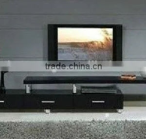 Modern Black High Gloss MDF TV Stand thumbnail-1
