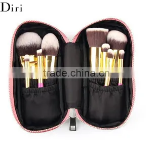 High Quality Synethetic Hair 9pcs Lemon Color Makeup Brush Set thumbnail-5