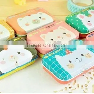 Lovely Package Small Metal Hinged Lid Tin Box thumbnail-1
