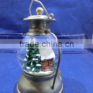 Resin Christmas House Lantern Snow Globe thumbnail-2