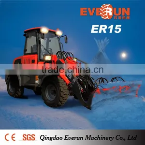 Everun Brand ER15 Front Wheel Loader With Agricultral Tyre thumbnail-3