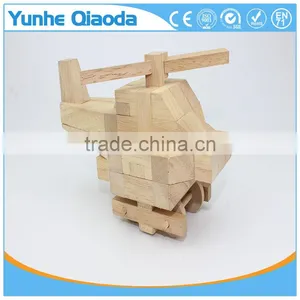 Helicopter Woodcraft Kit Assemble Paint DIY 3D Puzzle Toys for Kids Adults the Best Birthday Gift thumbnail-3