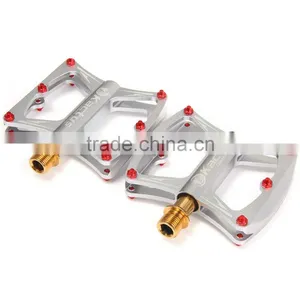 2Pcs Kactus KTPD - 09 Bike MTB Flat Pedals Gold-plating Titanium Spindle CNC 3 Bearings Footrest Ultralight Non-slip Bike Pedals thumbnail-1