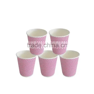12oz Hot Drinking Ripple Wall Kraft Paper Cups thumbnail-3