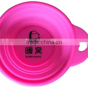 Wholesale Factory Pet's Gift Pure Silicone Dog Bowl With Custom Logo thumbnail-1