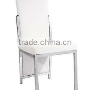 Modern Stainless Steel Frame Leather Dining Chair VY-009A thumbnail-1