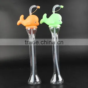 Puffer Shape Plastic Beach Cup With Straw thumbnail-1