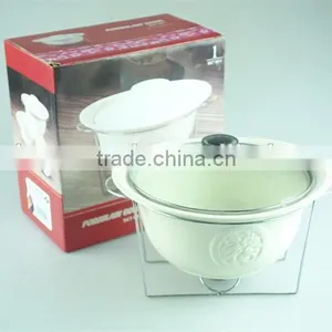 Cheap Ceramic Tureen With Iron Stand With Good Quality and Color Box thumbnail-1