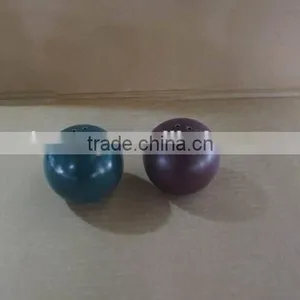 Blue and Purple Ceramic Ball Salt and Pepper Shaker thumbnail-1