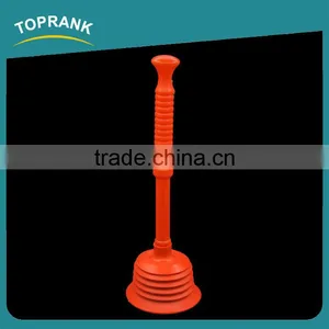 Toprank Best Selling Bathroom Accessories Custom Colored PVC Toilet Suck Toilet Plunger With Plastic Handle thumbnail-1
