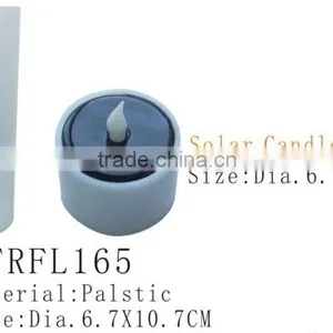 Decorative Plastic Cup Flameless Led Solar Candle Light thumbnail-1
