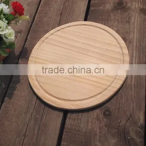 Eco-friendly Round Solid Wood Cutting Board for Serving Food thumbnail-1
