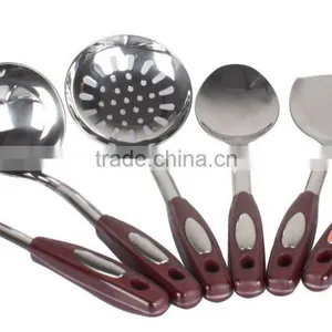 6pcs Stainless Steel Cookware Set,S/S Kitchenware Set,spatula-spoon-meat Fork-drain Spade Set thumbnail-1
