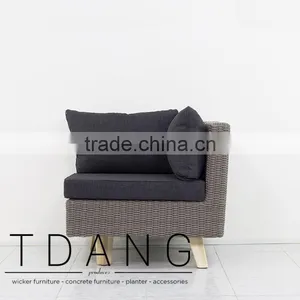 Torguta Wicker Corner Bench - Vietnam Poly Rattan thumbnail-2