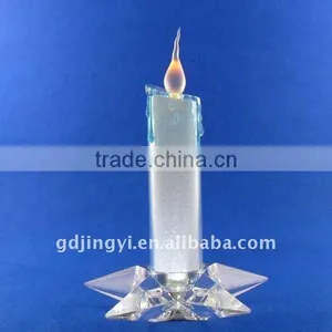 Clear Acrylic With Shiny Paper LED Candle Lighting Indoor Christmas Decorations thumbnail-1